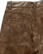 Bottega Desires Leather Shorts Brown - Image 2