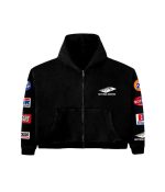 Bottega Desires Grey Patches Zip Tracksuit Black - Image 2